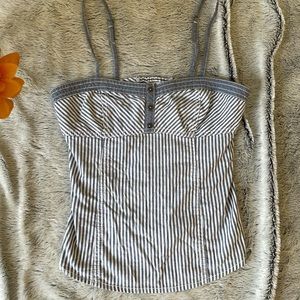 Pin striped corset style midi top